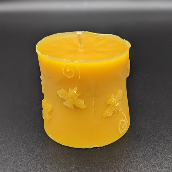 Honeybee Pillar Beeswax Candle