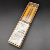 Shipwreck Honey Seattle WA Beeswax Taper Candles 2 pack