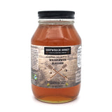 Shipwreck Honey Raw Honey 1 Quart Jars in Wildflower Blossom Honey Front Label