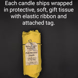 Shipwreck Honey Seattle WA Solstice Pillar Beeswax Candle Packaging