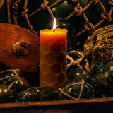 Hexagon Pillar Beeswax Candle
