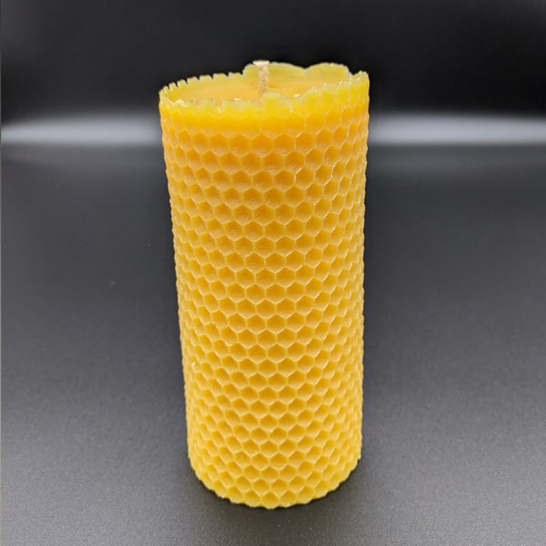 Honeybee Beeswax Pillar Candle — CHICAGO HONEY CO-OP