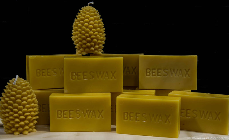 Beeswax Candle with Wooden Wick - Bourbon & Bees – O U T P O S T Soaps